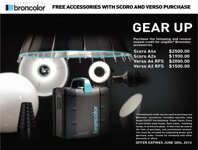 Broncolor Scoro & Verso Free Gear Promo