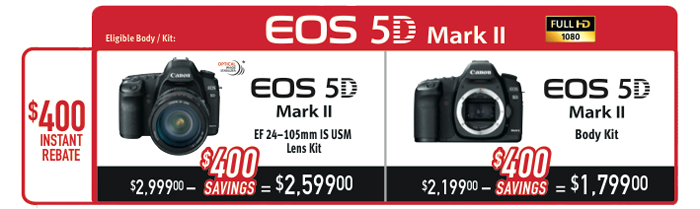 Canon 5D II Rebate - through March 2013