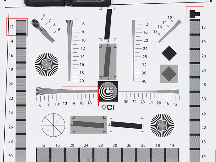 Resolution Chart at 150mm