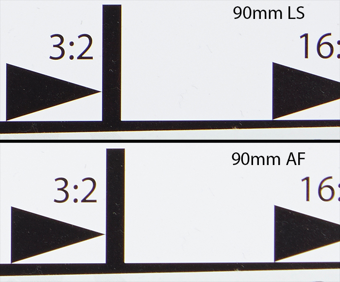 Corner Sharpness 90mm