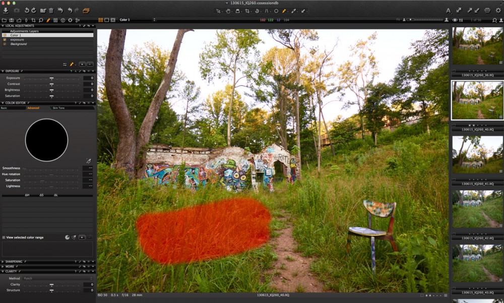 Capture One Pro Local Adjustment Bug - Mask 1