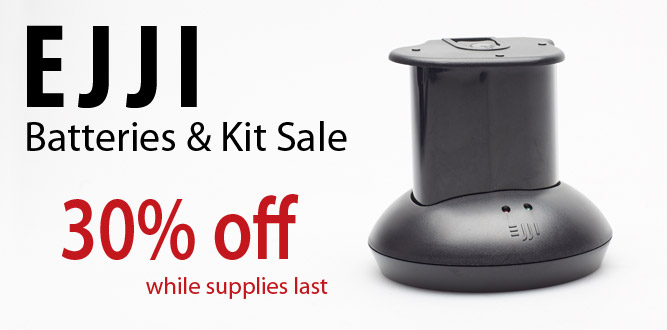 EJJI Batteries & Kit 30% off Sale