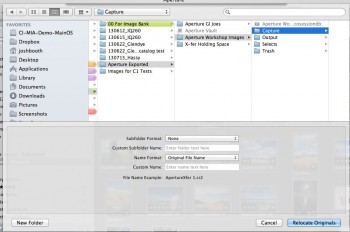 Quick Method: Choose Capture Folder