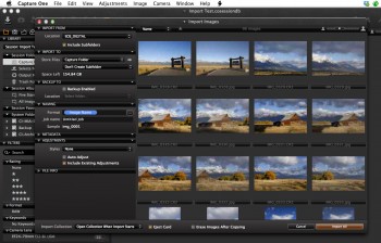 Capture One Pro Import Window