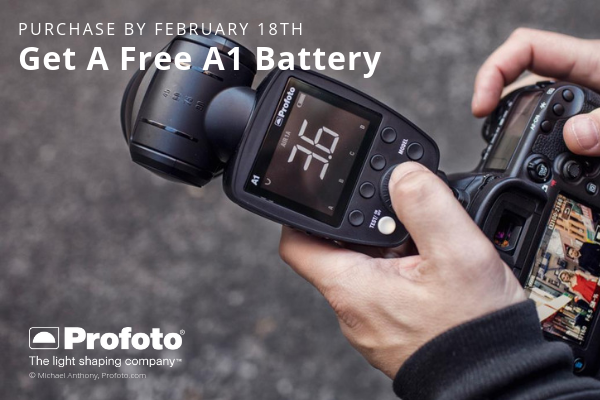 Profoto A1 Free Battery Promo