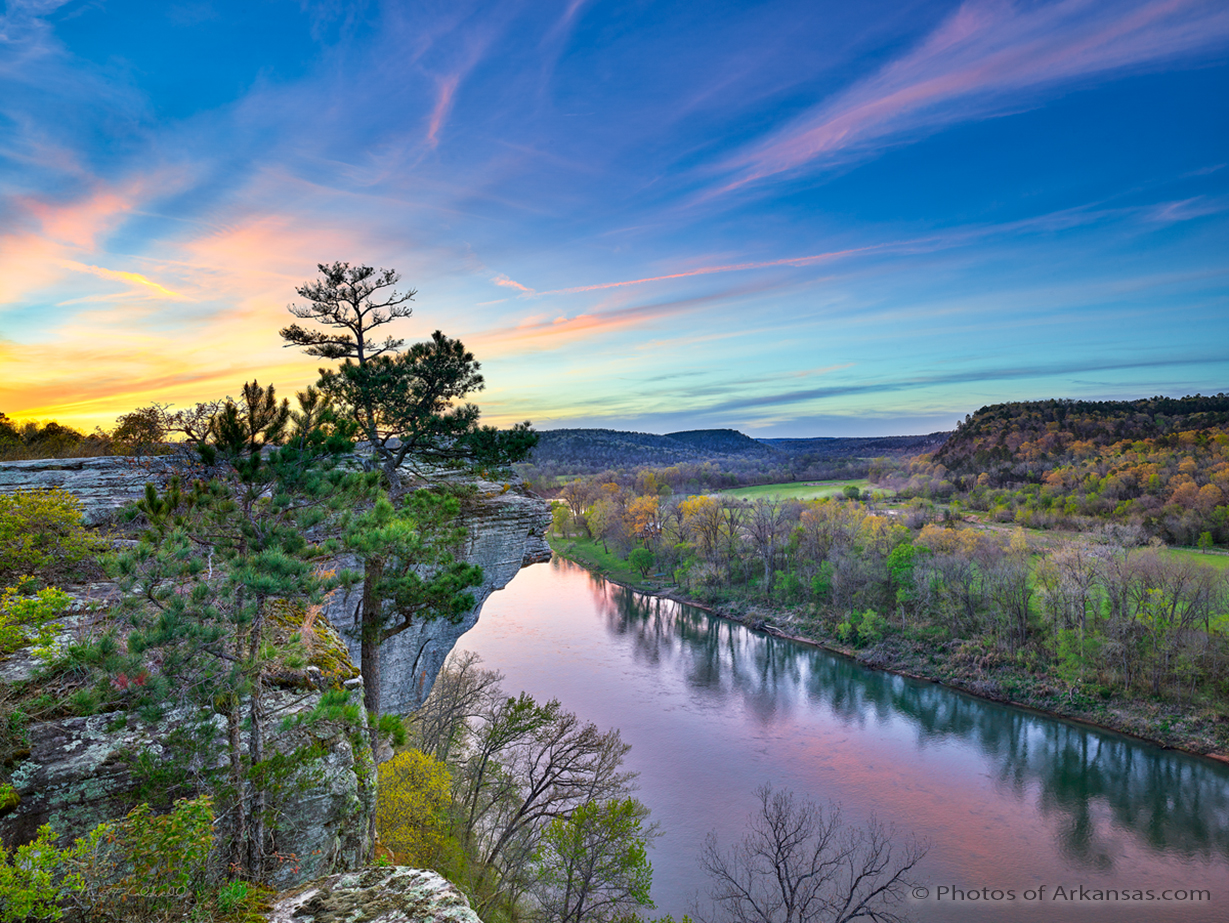 12 Sunset at Calico Rock on the White River in Arkansas